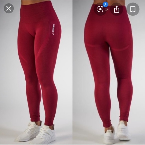 Gymshark Maroon Og Seamless Leggings 